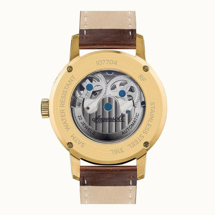 Ingersoll | Jazz gold automatic brown leather 42mm dial | I07704