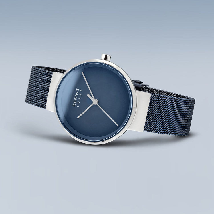 Bering | Brushed silver solar blue 39mm dial | 14331-307