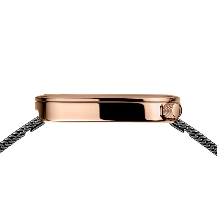 Bering | Pebble grey rose gold 37mm dial mesh | 18034-369