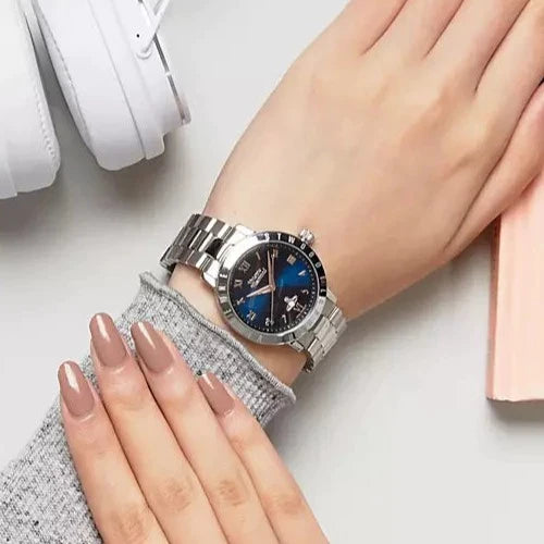 Vivienne Westwood | Bloomsbury silver bracelet 34mm blue dial | VV152NVSL