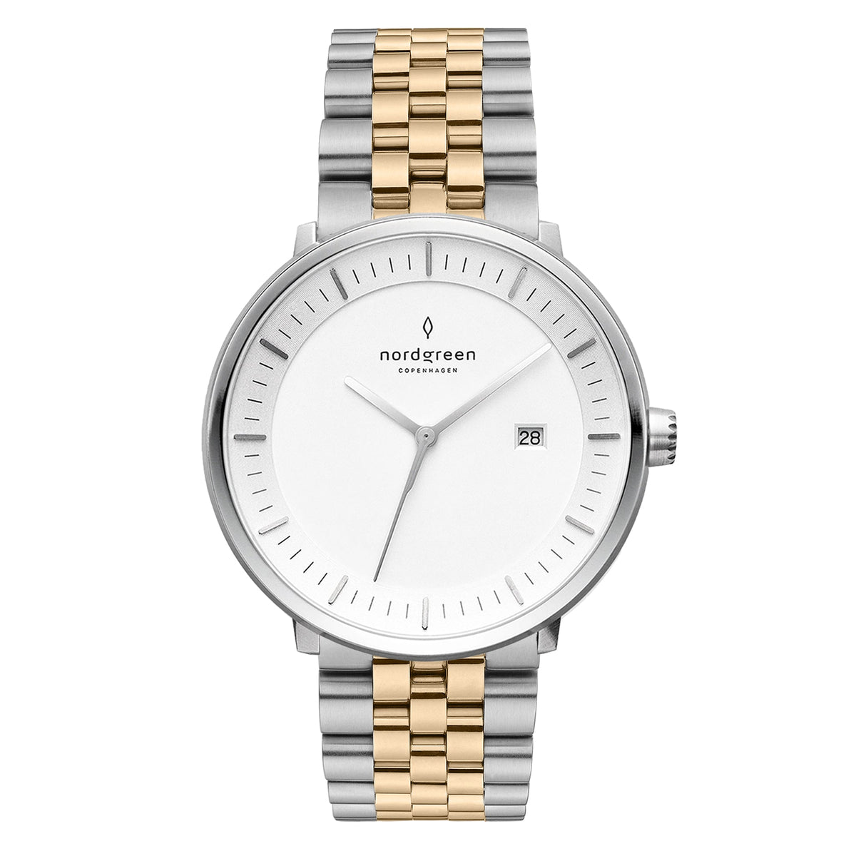 Nordgreen | Philosopher silver two tone 36mm white dial | PH36SI5LSGXX