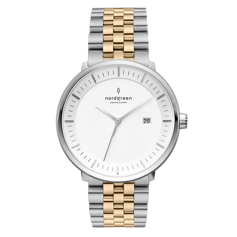 Nordgreen | Philosopher silver two tone 36mm white dial | PH36SI5LSGXX