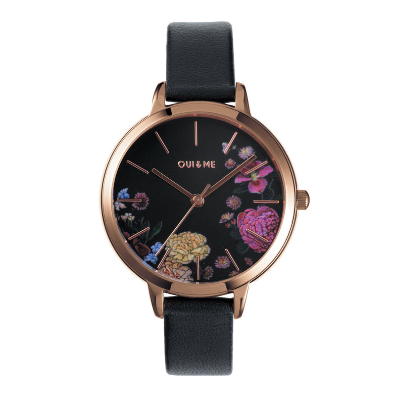 Oui&Me | Fleurette floral black 34mm dial | ME010101