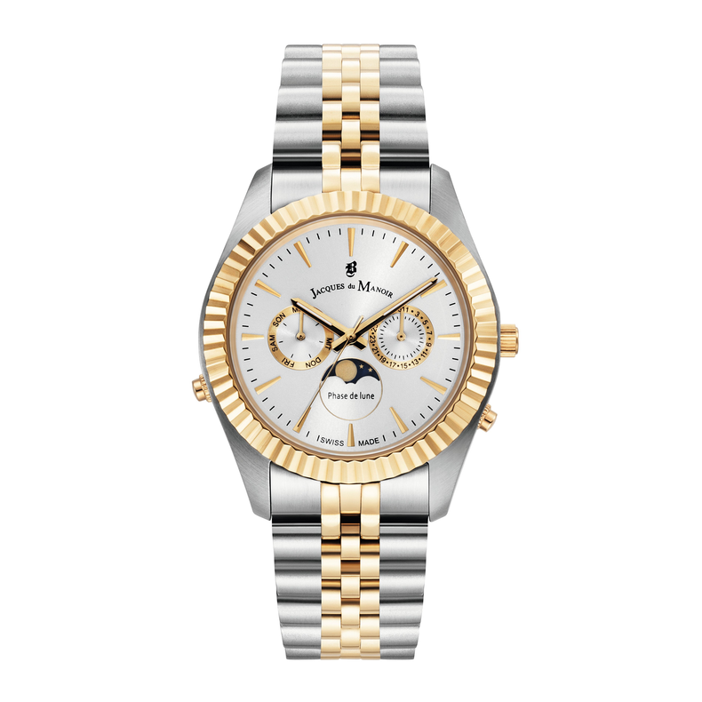 Jacques Du Manoir | Inspiration Moonphase two tone white 40mm dial | JWG01606