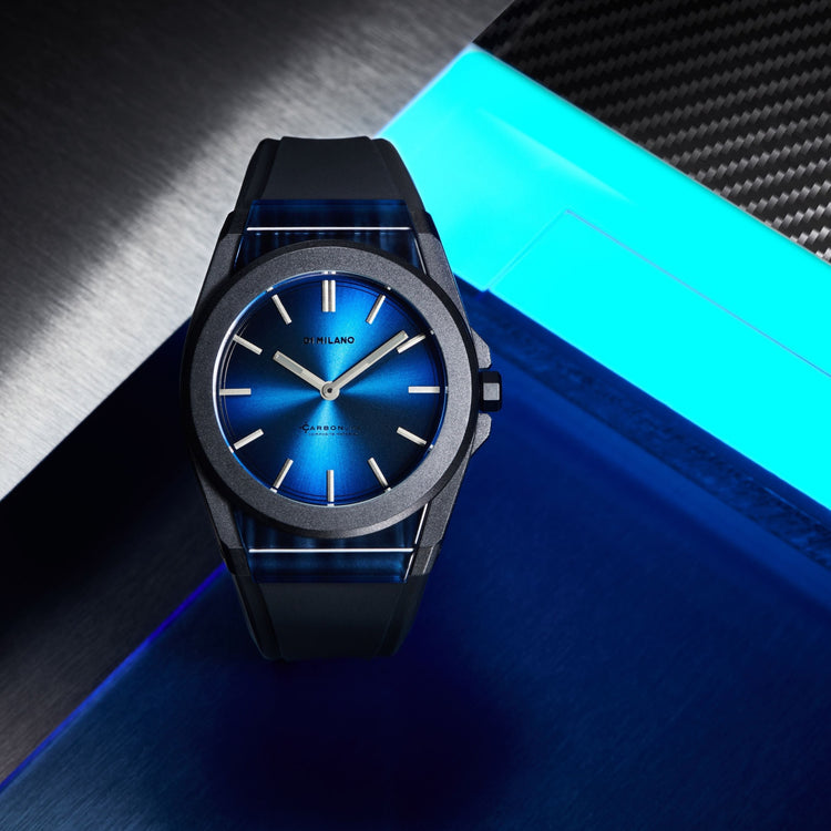 D1 Milano | Carbonlite blue 40.5mm dial | CLRJ04