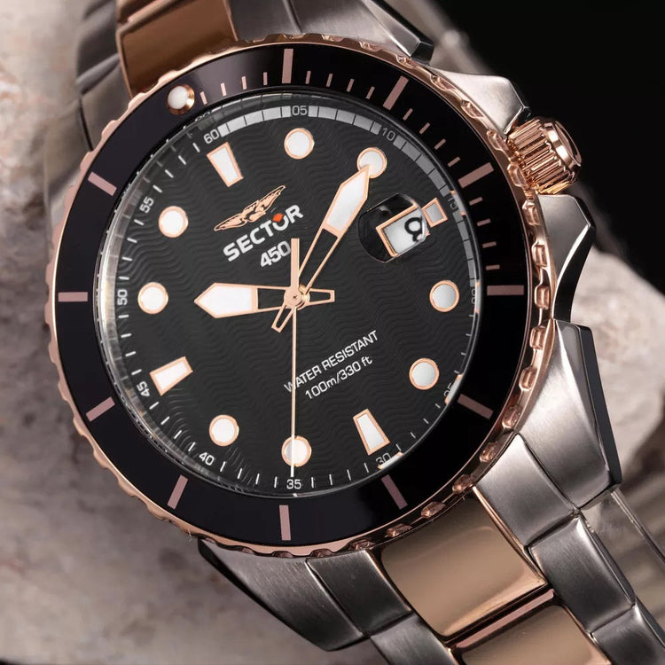 Sector | 450 Iconic two tone date stainless steel rose gold | R3253276002