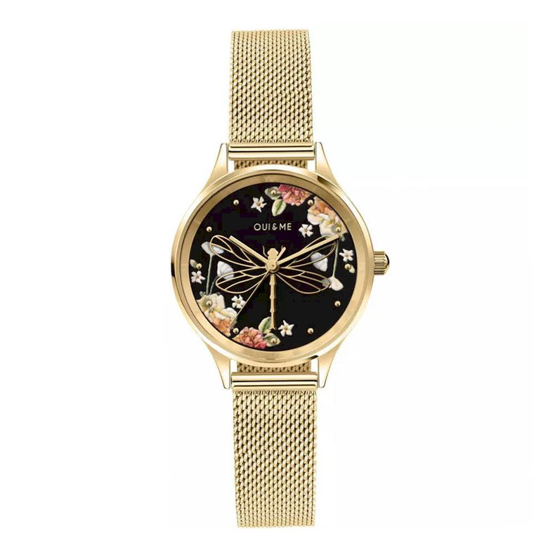 Oui&Me | Minette dragonfly gold mesh 28mm dial | ME010178