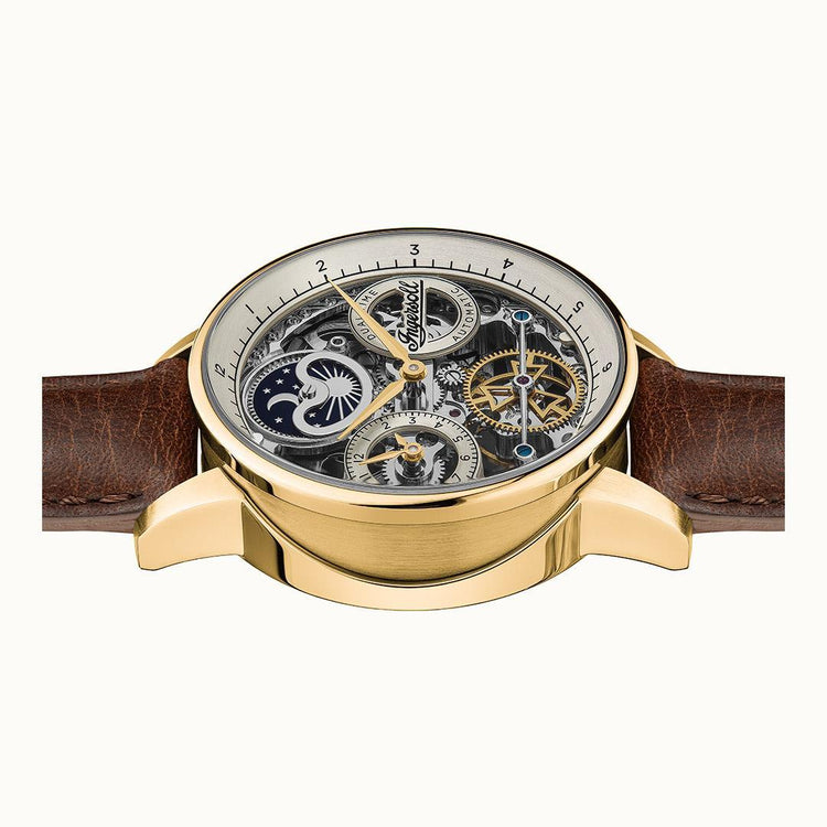 Ingersoll | Jazz gold automatic brown leather 42mm dial | I07704