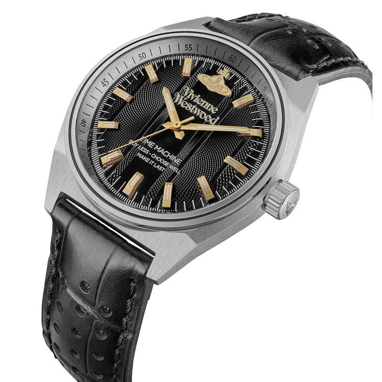 Vivienne Westwood | Sydenham black leather 40mm dial  | VV251BKBK