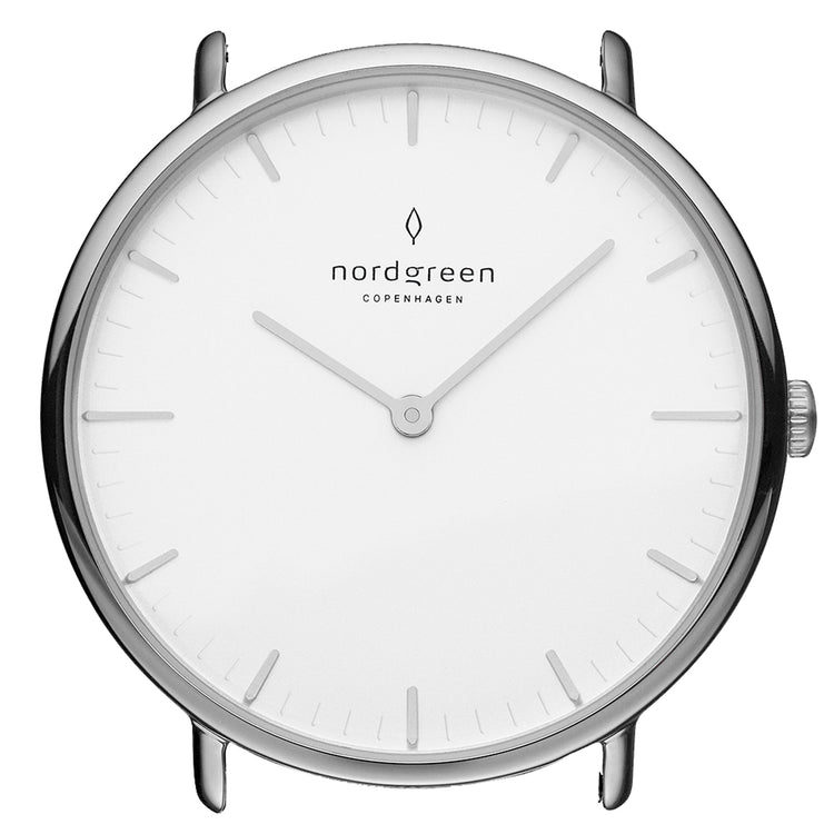 Nordgreen | Native silver and gold two tone bracelet 28mm white dial | NR28SI5LSGXX
