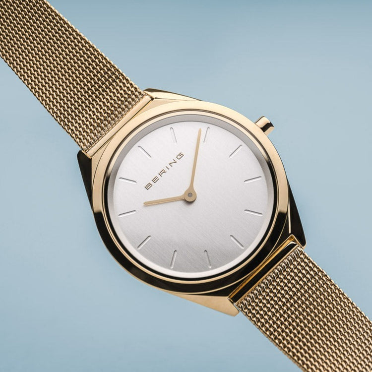 Bering | Ultra slim polished gold 31mm dial | 17031-334