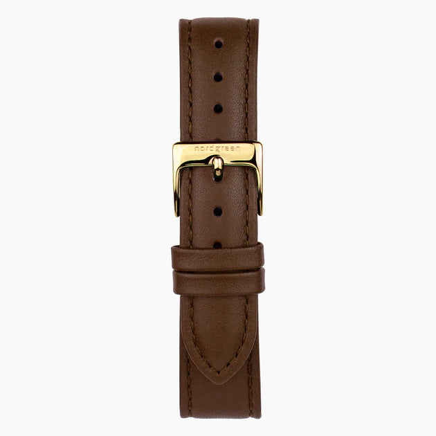 Nordgreen | Infinity gold 32mm white dial brown leather | IN32RGLEBRXX