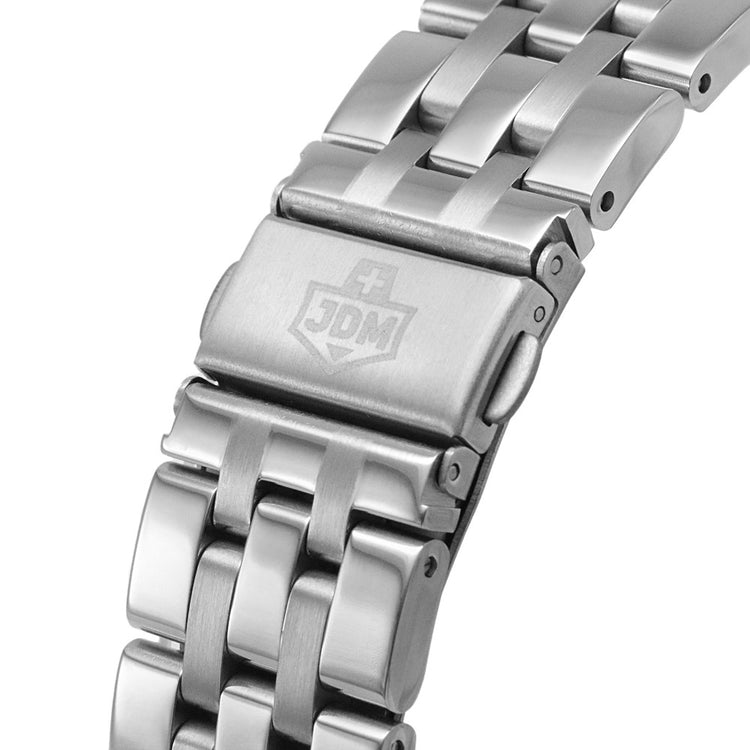 JDM Military | Echo black 41mm dial silver link | JDM-WG003-04