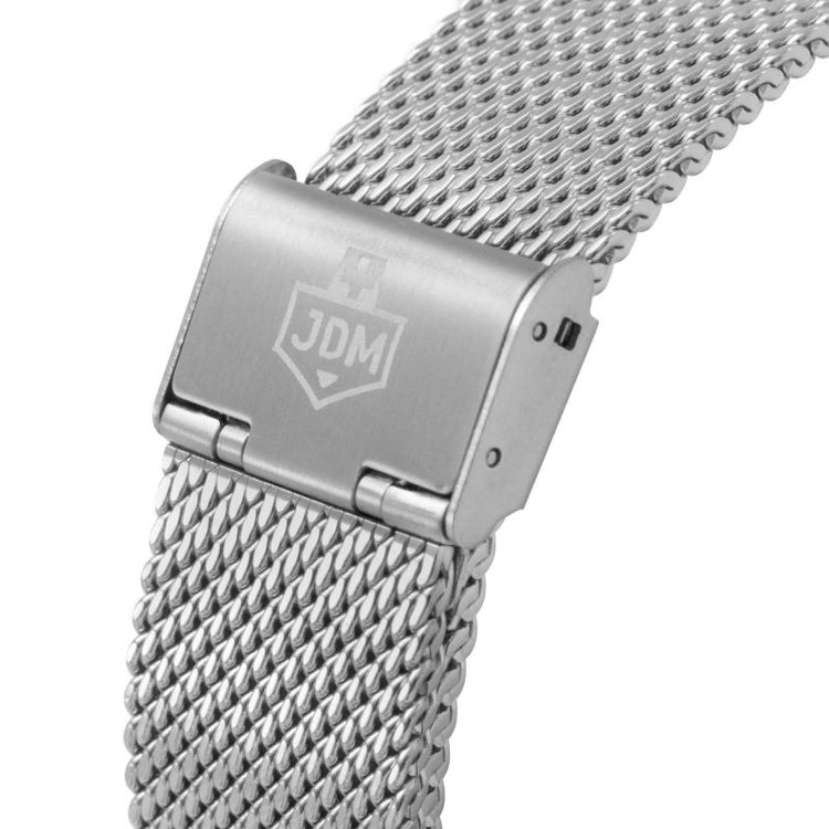 JDM Military | Tango blue silver 44mm dial silver mesh | JDM-WG008-04