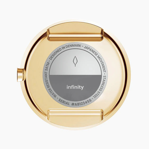 Nordgreen | Infinity gold 32mm white dial brown leather | IN32RGLEBRXX