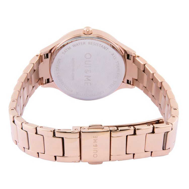 Oui&Me | Petite Bichette rose gold 32mm dial link bracelet | ME010156