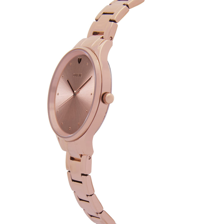 Oui&Me | Petite Bichette rose gold 32mm dial link bracelet | ME010156
