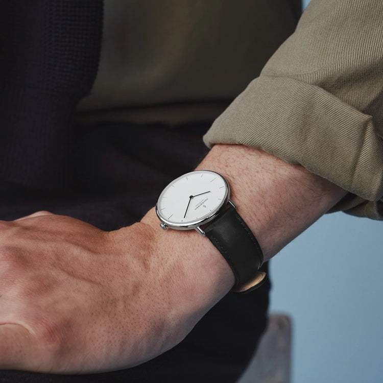 Nordgreen | Native brown leather 40mm white dial | NR40SILEBRXX