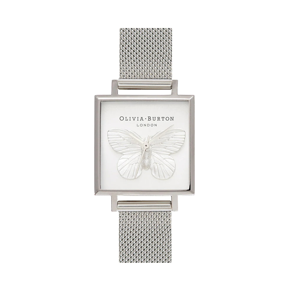 Olivia Burton 3D Butterfly Silver Watch OB16MB15 The Watch