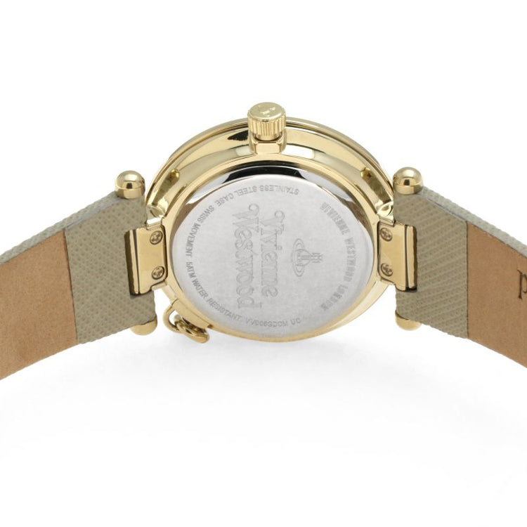 Vivienne Westwood | Orb Pop gold cream 32mm dial | VV006GDCM