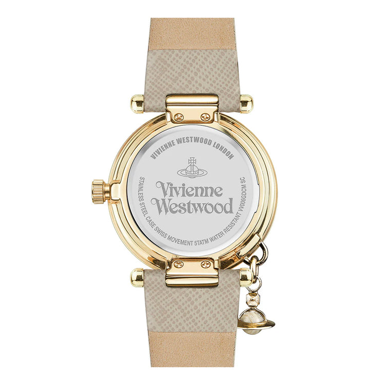 Vivienne Westwood | Orb Pop gold cream 32mm dial | VV006GDCM