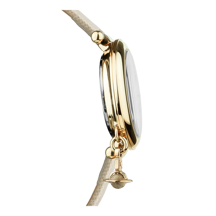 Vivienne Westwood | Orb Pop gold cream 32mm dial | VV006GDCM