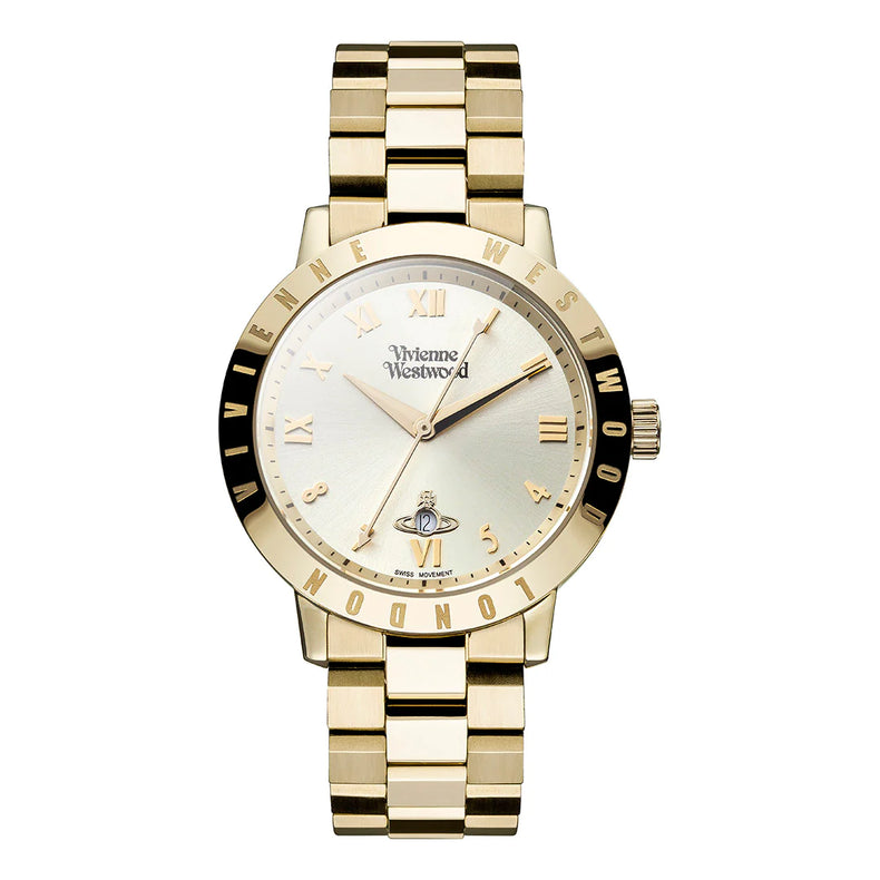 Vivienne Westwood | Bloomsbury gold link 34mm dial | VV152GDGD