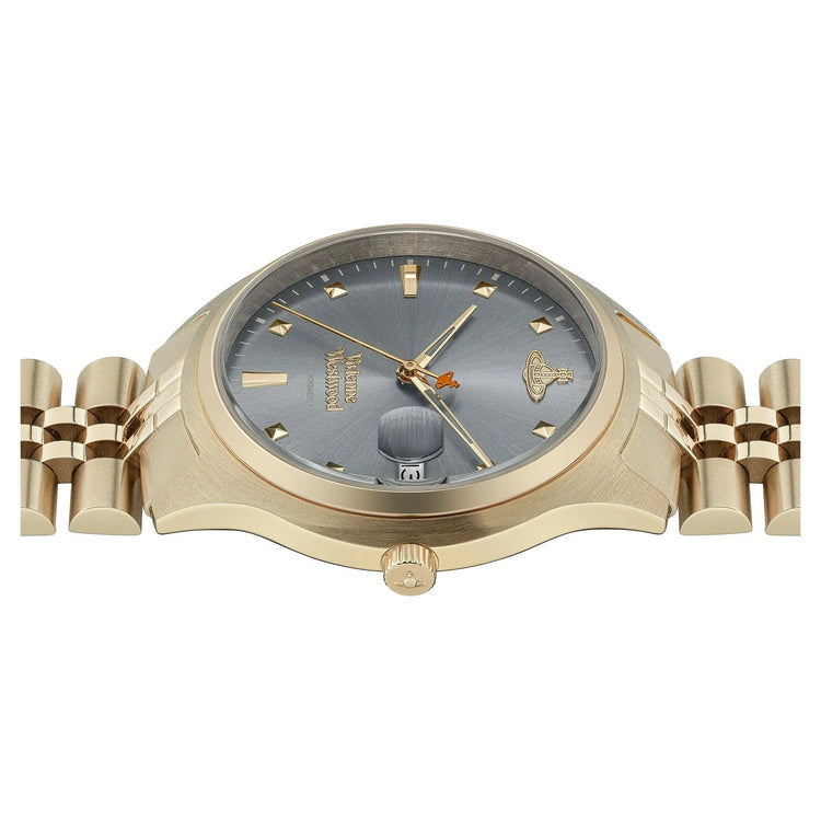 Vivienne Westwood | Camberwell gold grey 37mm dial gold link | VV261GYGD