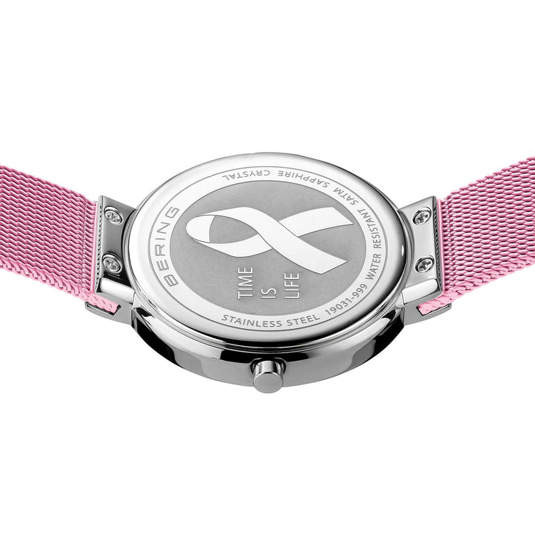 Bering | Aurora Borealis gift set pink 31mm dial milanese with matching bracelet | 19031-999-GWP