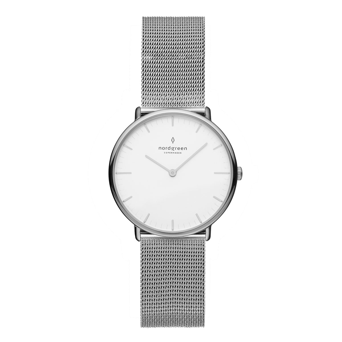 Nordgreen | Native 28mm white dial silver mesh | NR28SIMESIXX