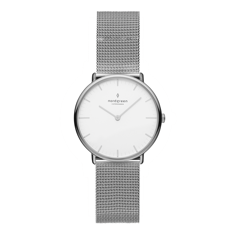 Nordgreen | Native 28mm white dial silver mesh | NR28SIMESIXX