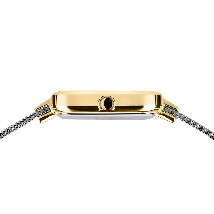Bering | Classic Silver brushed and polished and gold 20mm silver square dial | 14520-010