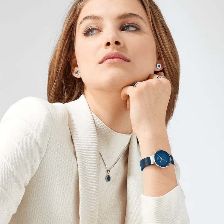 Bering | Brushed silver solar blue 39mm dial | 14331-307