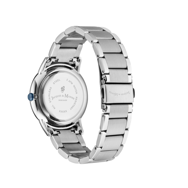JDM Military | Bravo II blue 39mm dial silver link | JDM-WG007-01