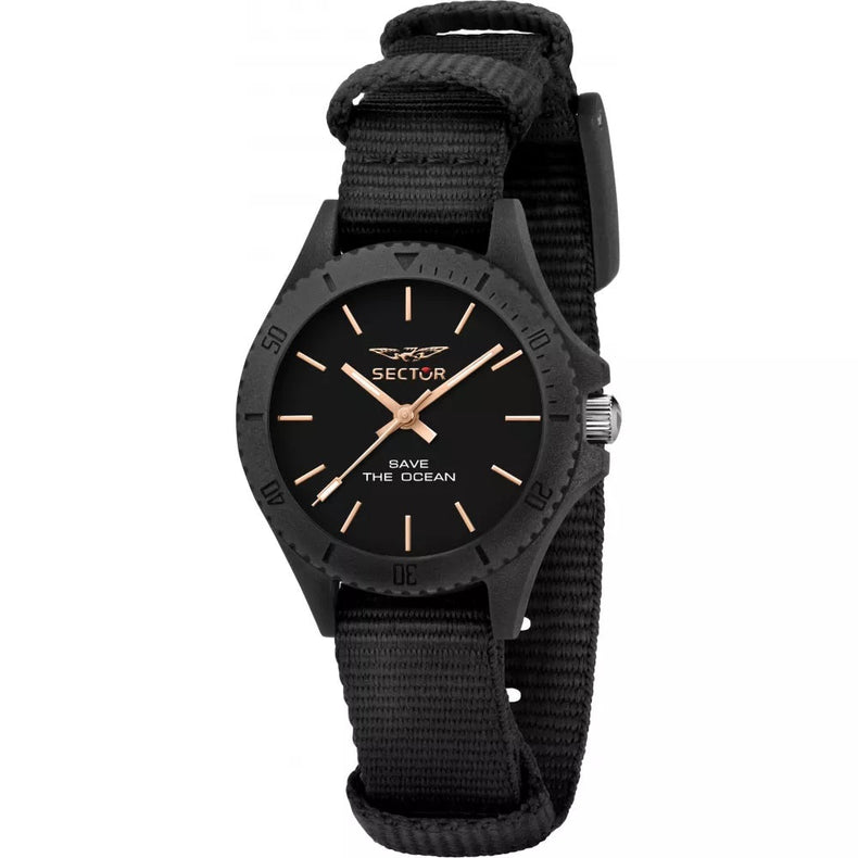 Sector | Save the ocean black nato fabric | R3251539501