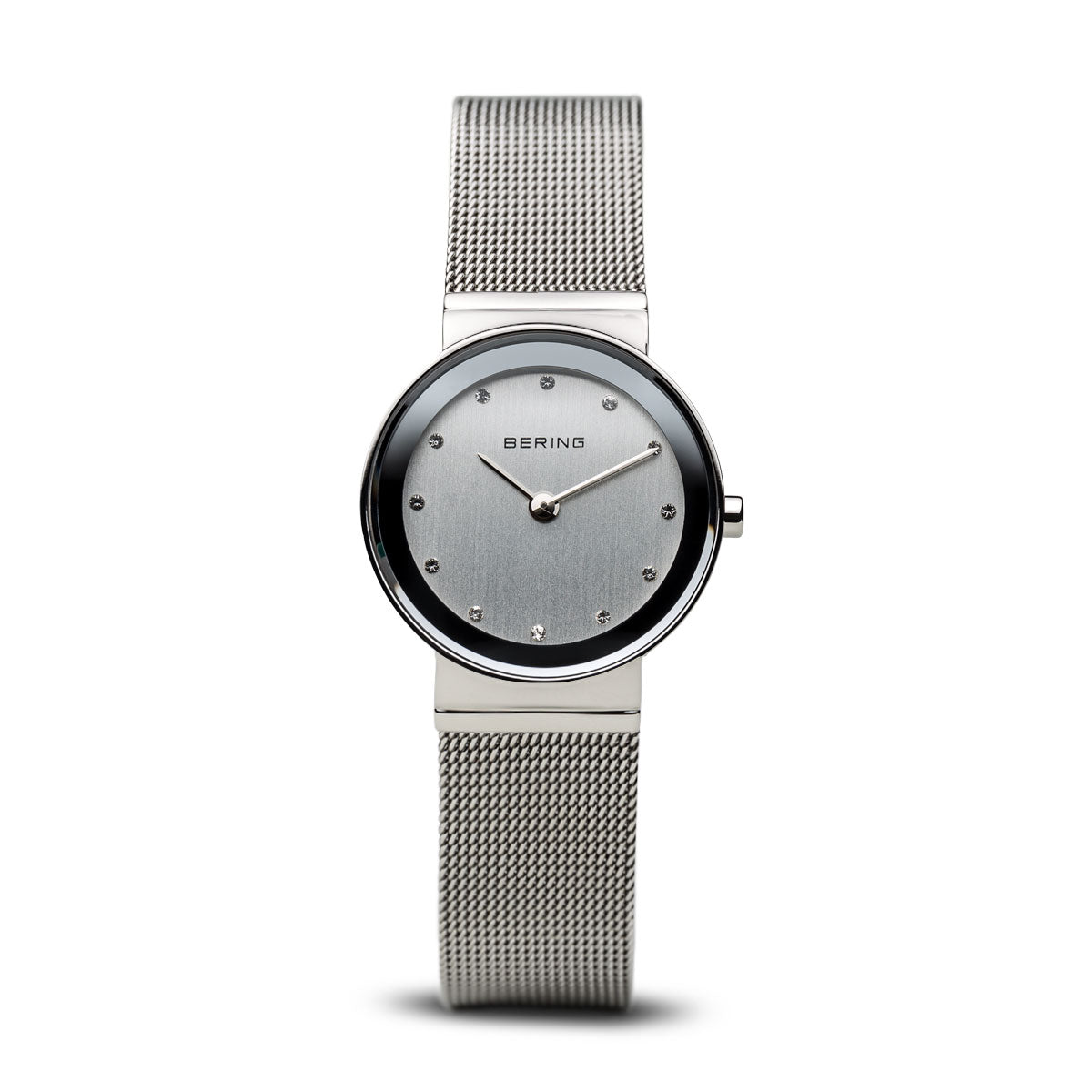 Bering | Classic polished silver mesh swarovski 26mm dial | 10126-000