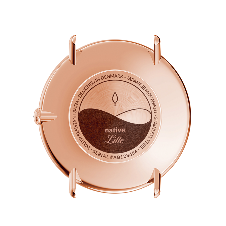 Nordgreen | Native Rose gold 28mm white dial | NR28RGMEROXX