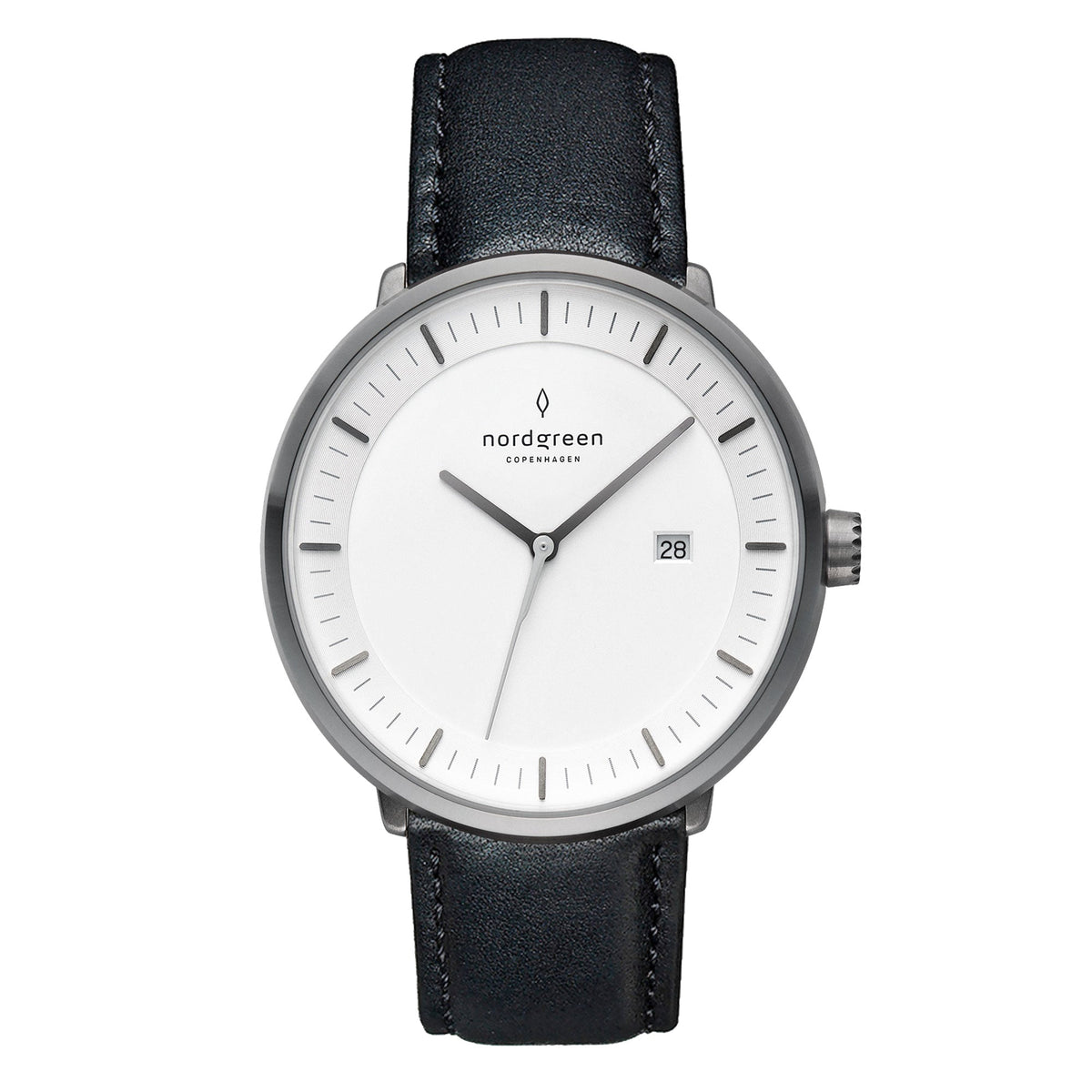 Nordgreen | Philosopher black 40mm white dial | PH40GMLEBLXX