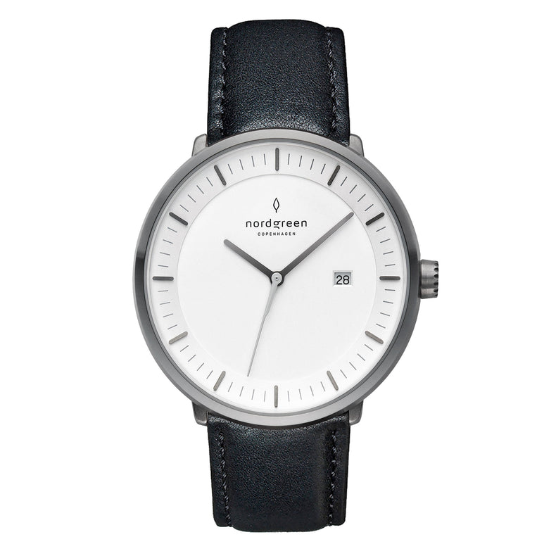 Nordgreen | Philosopher black 40mm white dial | PH40GMLEBLXX