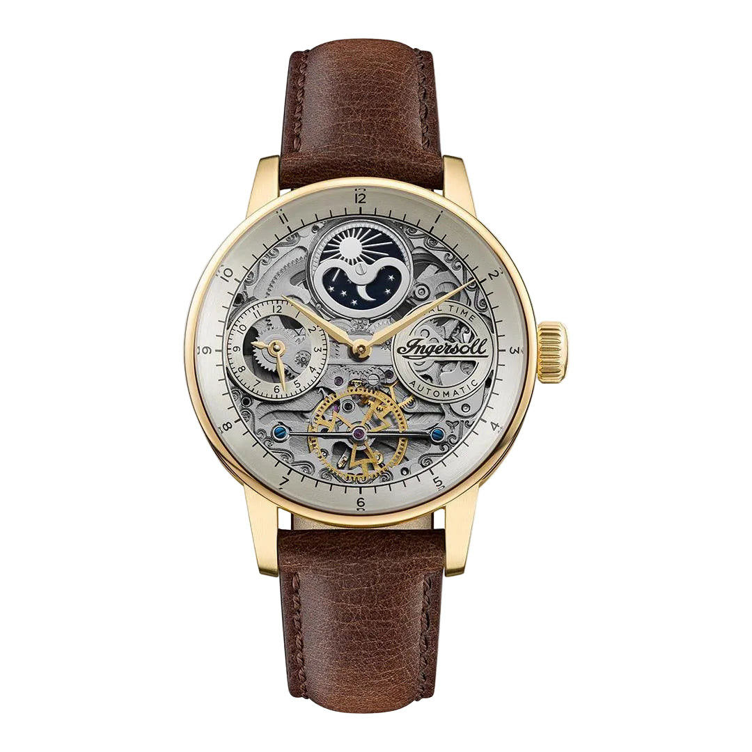 Ingersoll | Jazz gold automatic brown leather 42mm dial | I07704