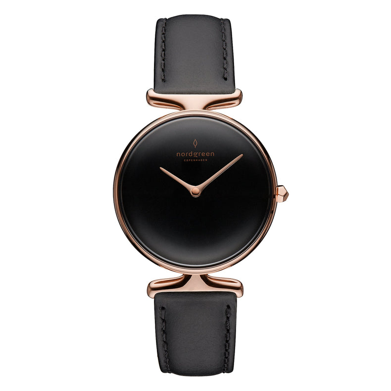 Nordgreen | Unika rose gold black 32mm dial | UN32RGLEBLBL