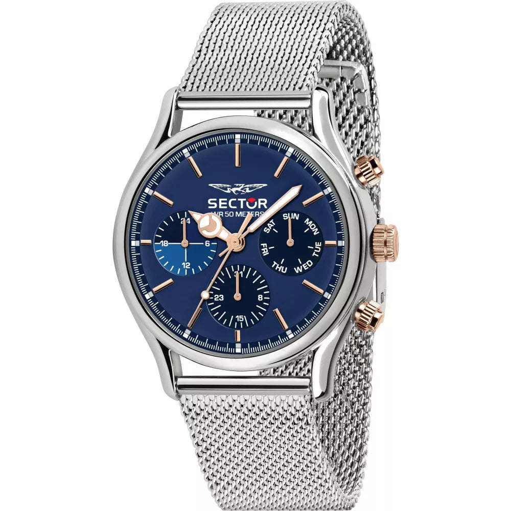 Sector | 660 Sport multifunction blue dial silver mesh | R3253517009