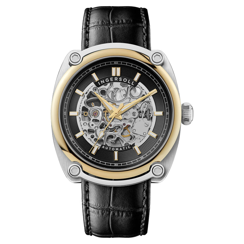 Ingersoll | Michigan black and gold leather 45mm dial | I13301