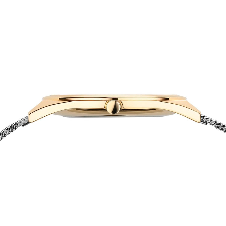 Bering | Ultra slim silver and gold 31mm dial silver mesh | 17031-010