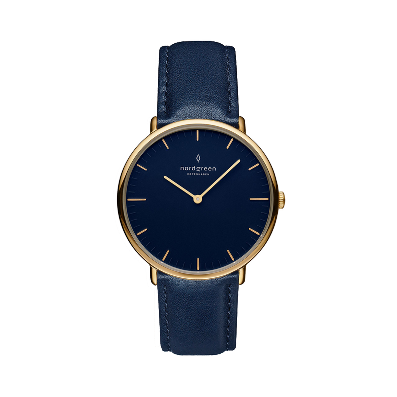 Nordgreen | Native gold navy blue 32mm dial | NR32GOLENANA