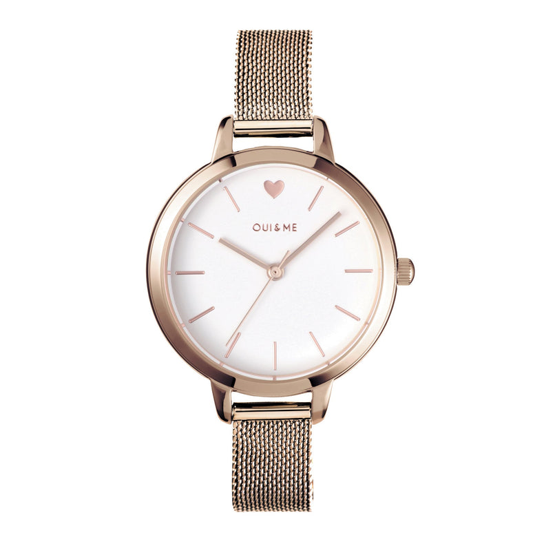 Oui&Me | Petite Amourette Rose Gold Milanese Mesh | ME010151