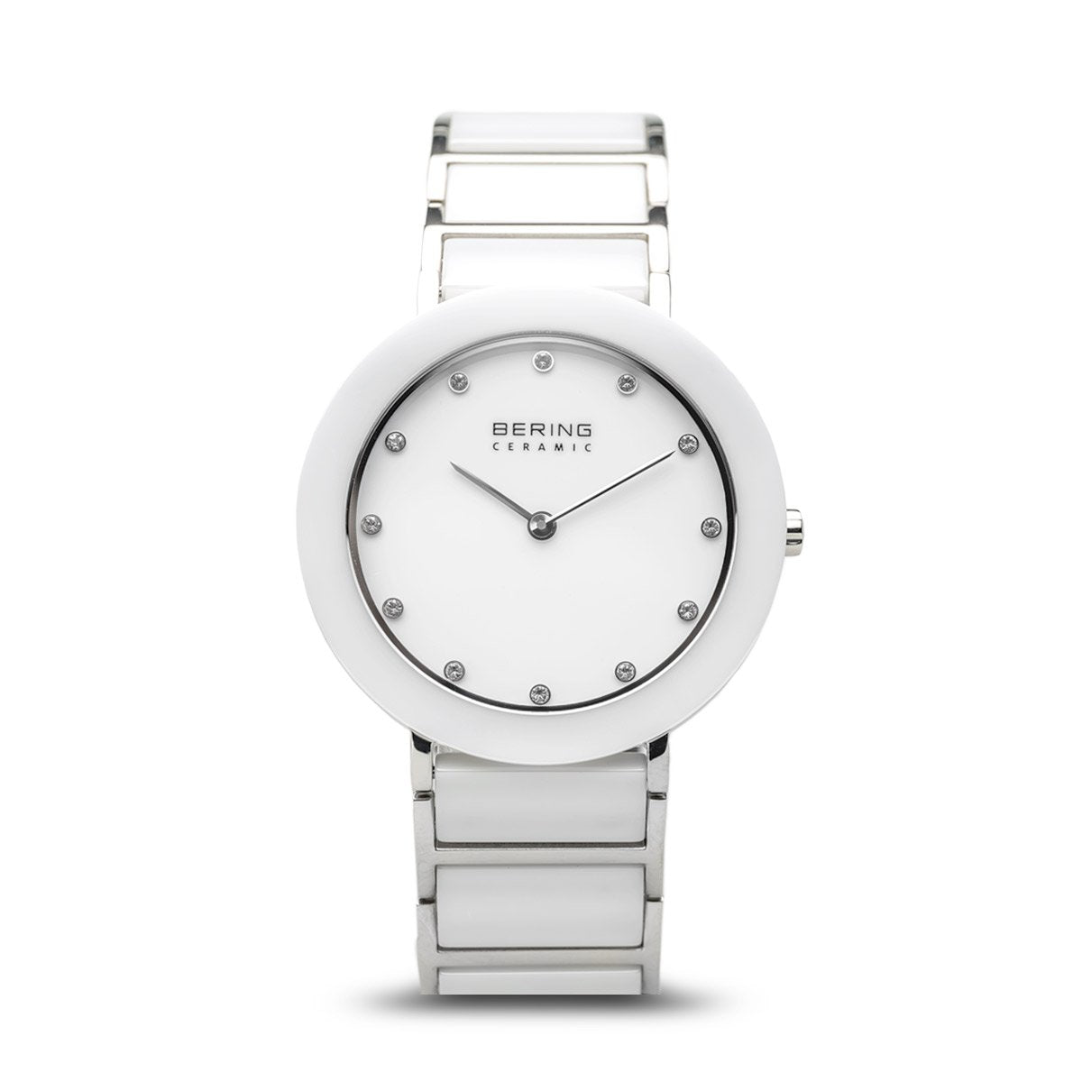 Bering | Ceramic pure white 35mm silver and white dial | 11435-754