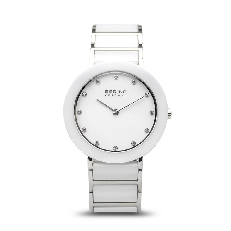 Bering | Ceramic pure white 35mm silver and white dial | 11435-754