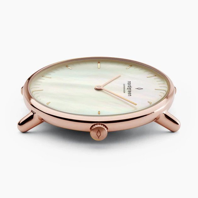 Nordgreen | Native 28mm mother of pearl rose gold | NR28RGLEBLMP