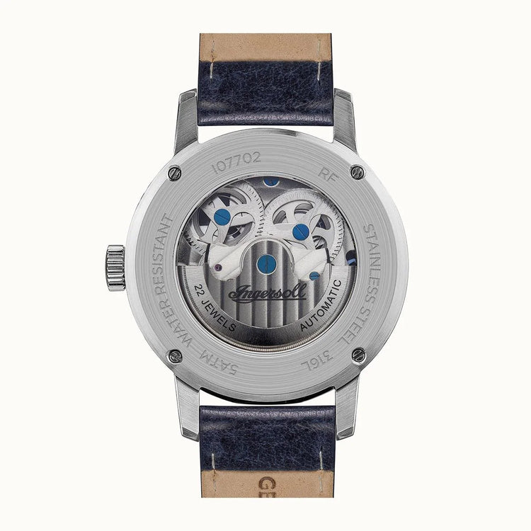 Ingersoll | Jazz automatic silver blue leather 42mm dial | I07702
